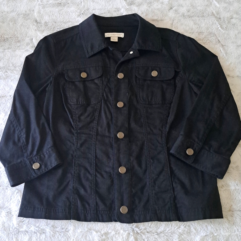Christopher & Banks black lightweight shacket coat. Size S.